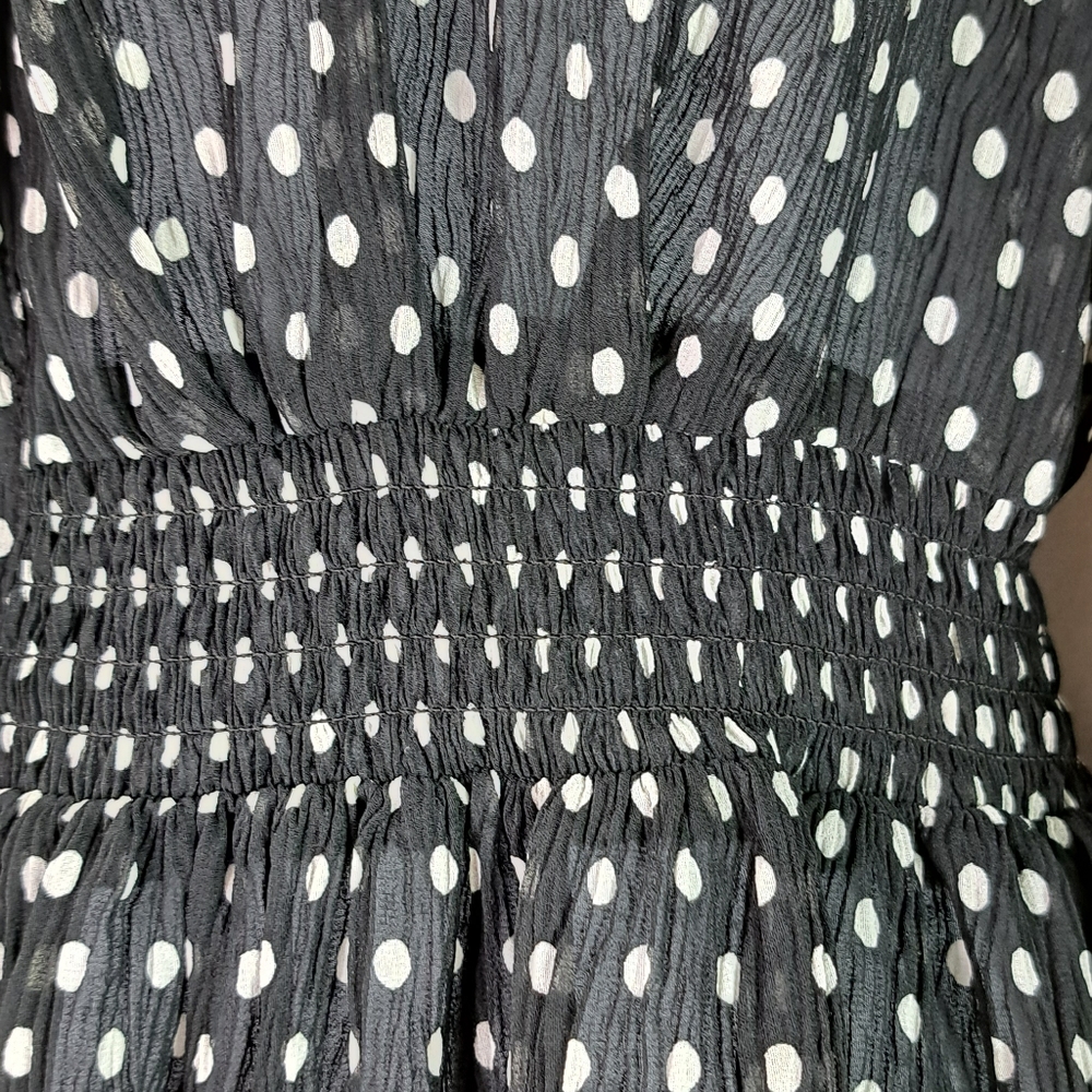 L'Academie Black & White Polka Dot Long-Sleeve Blouse - Picture 6 of 14
